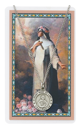 (PSD600RS) ST ROSE LIMA PRAYER CARD SET