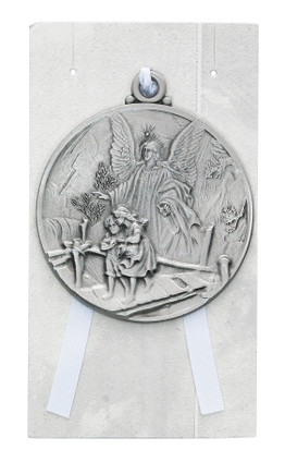 (PW12-GA) GUARDIAN ANGEL CRIB MEDAL ON 