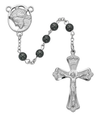 (R279RF) 6MM GENUINE HEMATITE ROSARY