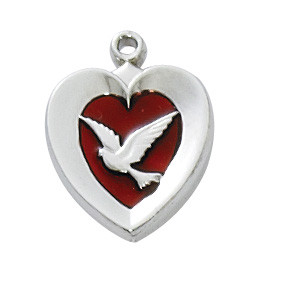 (RC652) 18" CH RF HEART W/DOVE EPOXY
