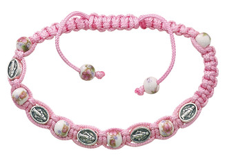 (BR719C) PINK MIRACULOUS CORD BRACELET