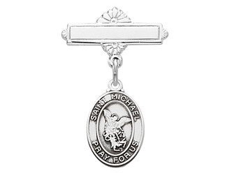 (439LT) SS ST. MICHAEL BABY PIN/T