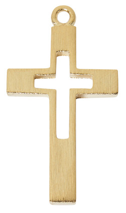 (H617) GP PEWTER CROSS 18" CH&BX