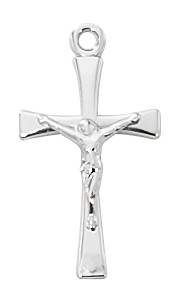 (L9190) 18" CH SS CRUCIFIX