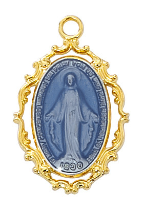 (J635) 18" CH G/SS MIRAC BLUE EPOXY.