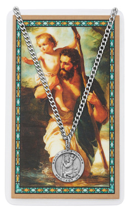 (PSD515CH) 18" ST CHRISTOPHER & PRAYER 