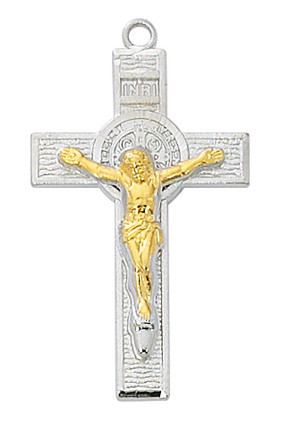 (L9199) 18"CH SS TWO-TONE ST BENEDICT 
