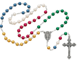 (P101X) 6MM PEARL MISSION ROSARY
