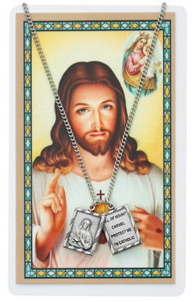 (PSD611) SCAPULAR PENDANT & PRAYER CARD