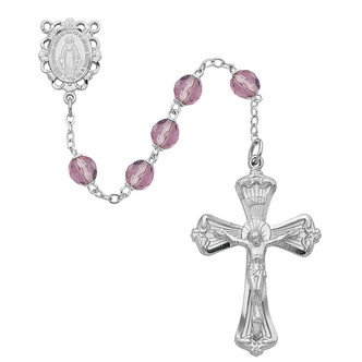 (880-AMKF) 6MM LT AMETHYST  ROSARY