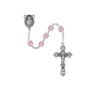 (875-RSG) 6MM ROSE/OCTOBER ROSARY