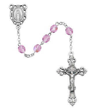 (R391-RSG) 6MM ROSE/OCTOBER ROSARY