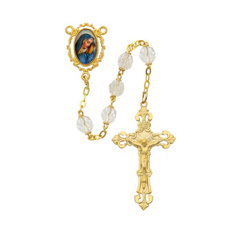 (R747F) 7MM GP CRYS O.L. SORROW ROSARY