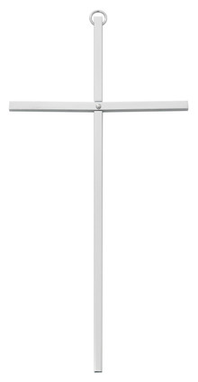 (71-16) 8" PLAIN SILVER CROSS