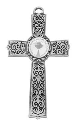 (75-58) 6" FILIGREE WHITE COMMUNION