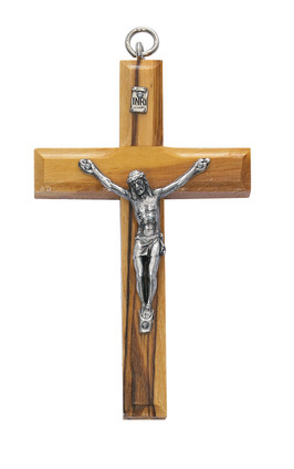 (AR40) 3 1/2 OLIVE WOOD CRUCIFIX/BAG"