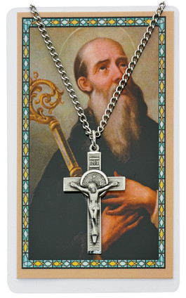 (PSD9137) ST. BENEDICT CROSS & PRAY CARD