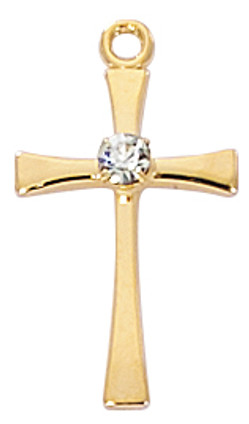 (H9208) 16-18" CH G/PWT CRYSTAL CROSS