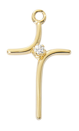 (J9234) 16-18" CH G/SS CURVED CROSS