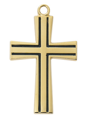 (J9228) 24" CH G/SS CROSS BLACK EPOXY