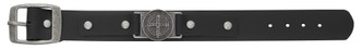 (BR179X) BLACK LEATHER ST BENEDICT BRAC