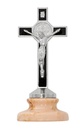 (47-07) 4" BLACK EPOXY CRUCIFIX, BOXED