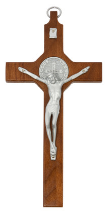 (79-42499) 8" WALNUT ST BENEDICT CRUCIFIX