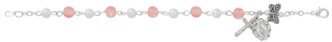 (B1031M) 6.5" PINK BUTTERFLY BRACELET