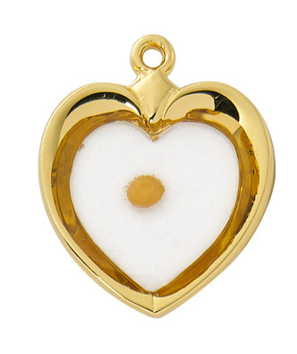 (J9292) 18" CH G/SS HEART/MUSTARD SEED