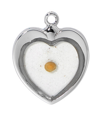 (L9292) 18" CH SS HEART/MUSTARD SEED