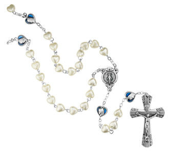 (P548C) PEARL HEARTS & BLUE MADONNA