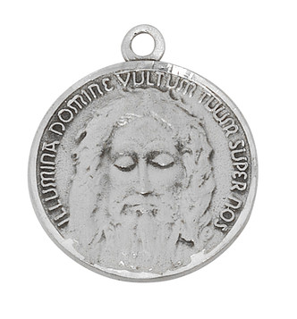(AN100) 18" CH PEW HOLY FACE MEDAL