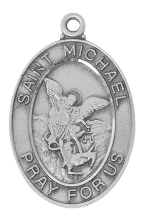 (AN684MK) 24" CH PEW ST. MICHAEL MEDAL