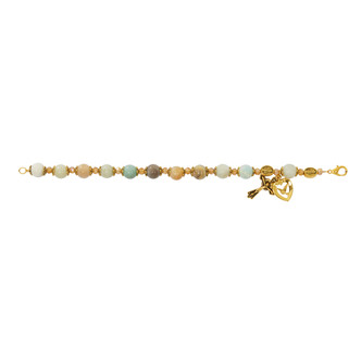 (BR370) AMANZONITE HOLY SPIRIT BRACELE