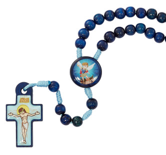 (P589C) 6MM BLUE WOOD KID ST. MICHAEL