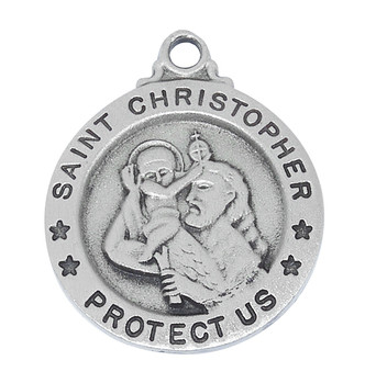 (D700CH) PEWTER ST. CHRISTOPHER 18' CH&