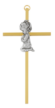 (73-70) 3X6 BRASS GIRL CROSS