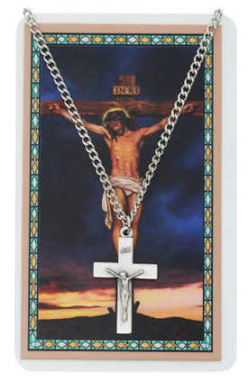 (PSD6063) CRUCIFIX ON 24" CH W/ PRAYER 