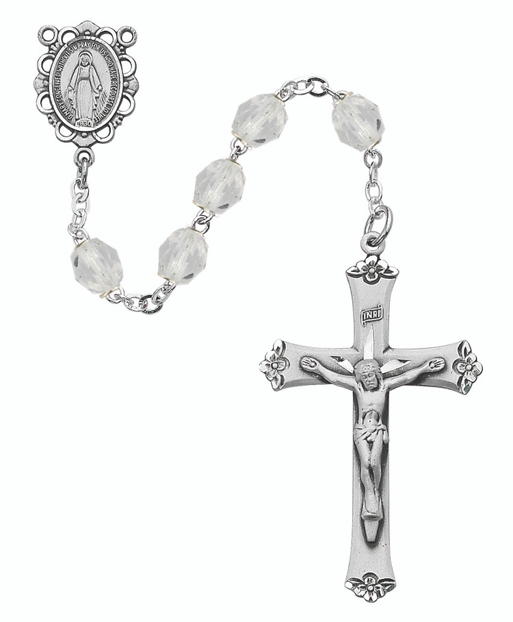 (875L-CRKF) SS 6MM CRYSTAL/APRIL RSRY