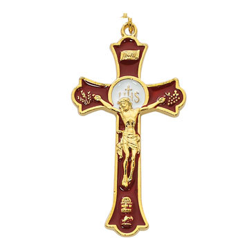 (H9156-RDX) PWTR, CRUCIFIX , GP , RED,EPXY