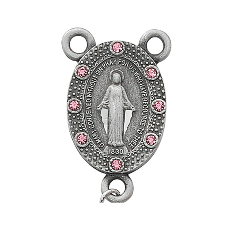 (2068D-RS) PEWT CENTER W/ROSE STONES