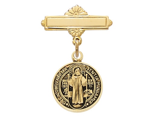 (440J) G/SS ST. BENEDICT RF BABY PIN 