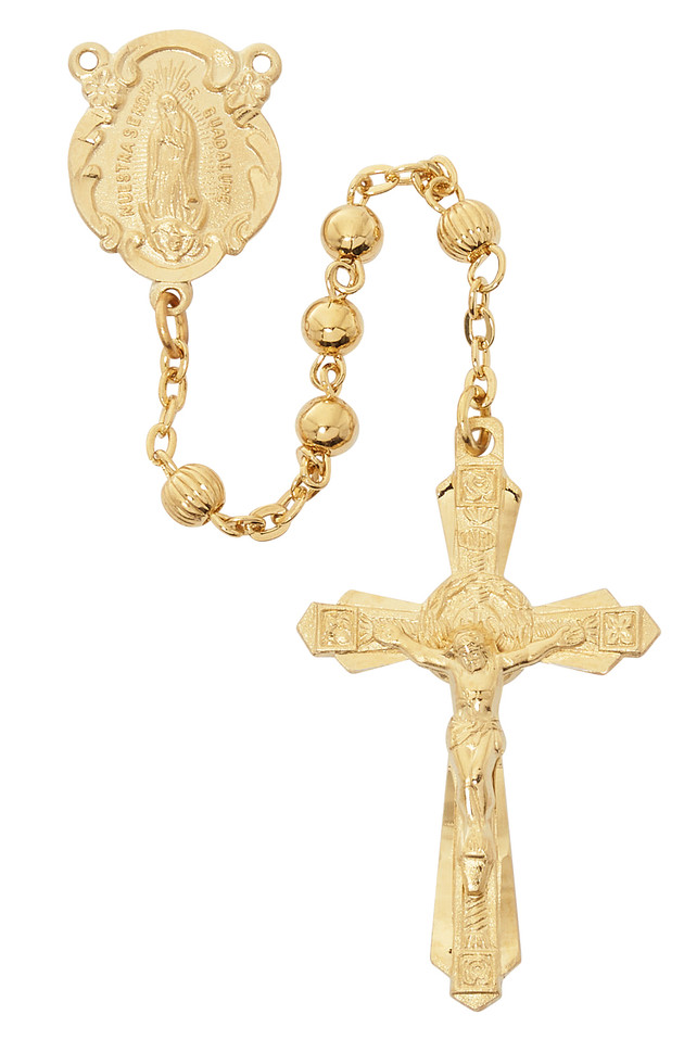 (1-5JF) 4MM G/SS GUADALUPE ROSARY