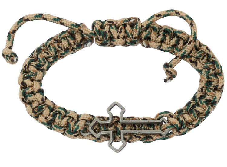 (B1056C) PARACORD CROSS BRACELET
