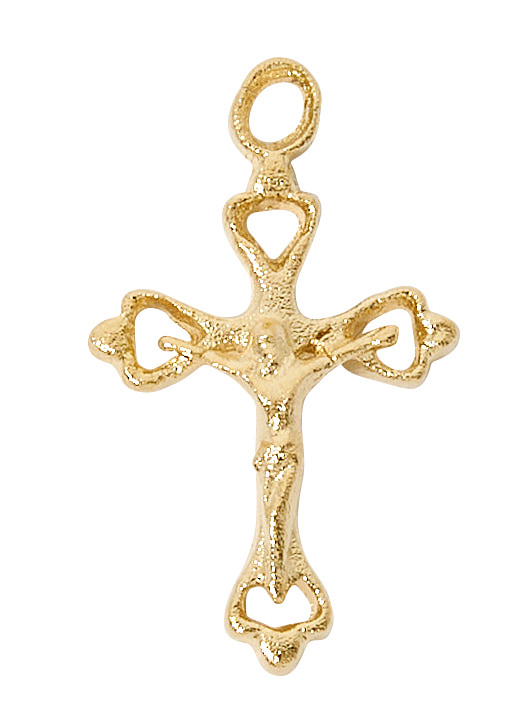 (H8017) 18" GP PEWT CRUCIFIX,BOXED