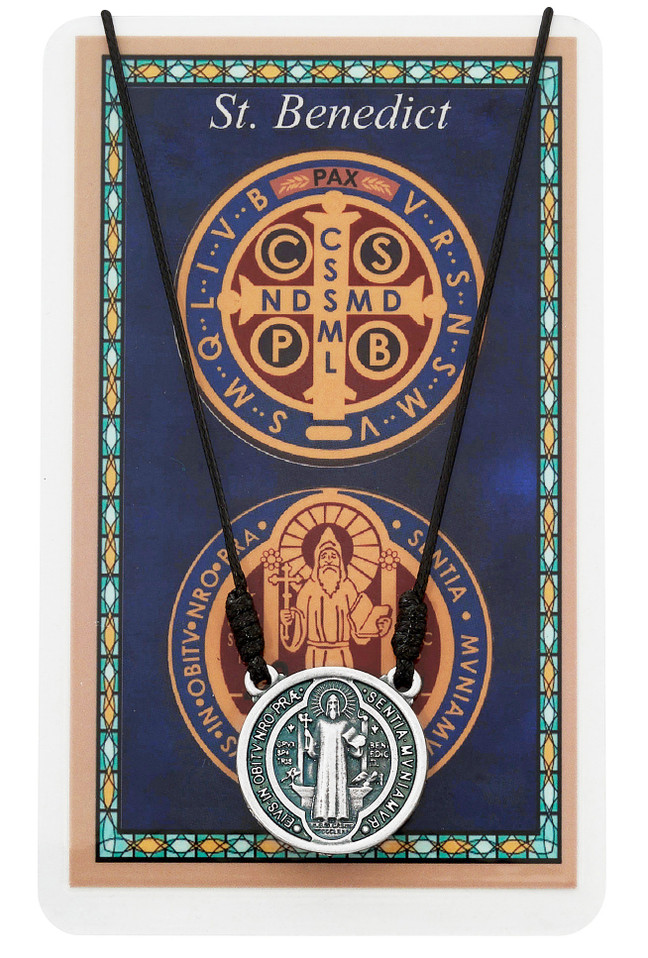 (PSD669) ANTIQUE SILVER ST. BENEDICT