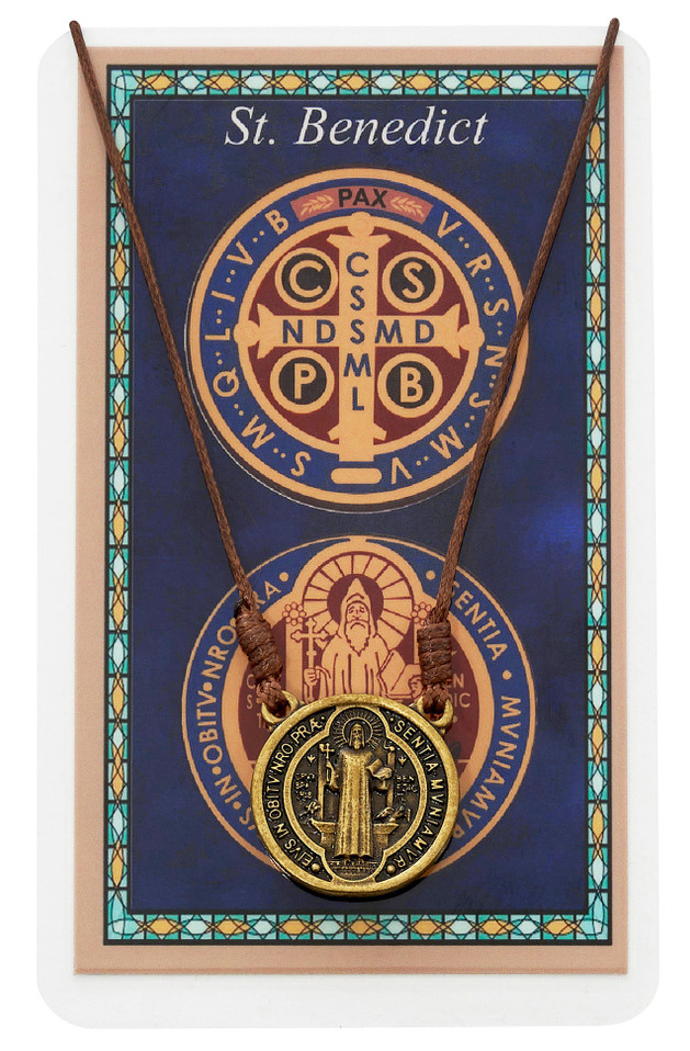 (PSH669) ANTIQUE GOLD ST. BENEDICT,