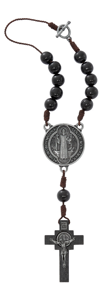 (AR133C) 10MM BLACK WOOD ST BENEDIC