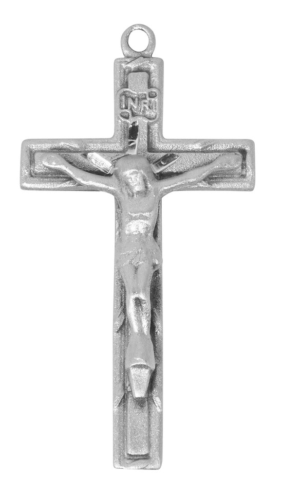 (D9039P) 18" CH PEWTER CRUCIFIX
