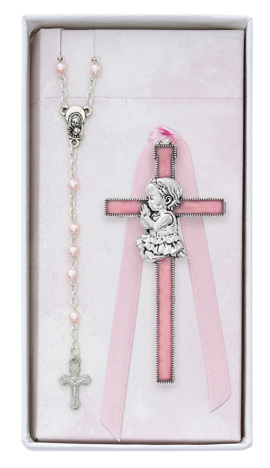 (BS78) PINK PEARL GIRL CROSS/RSRY 
